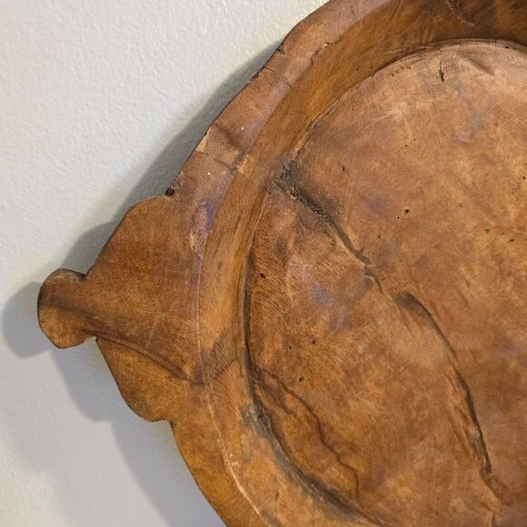 Antique Wood Dough Kneading Parat Bowl Primitive Handcarved - Picture 2 of 8